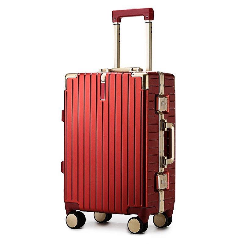 Lishen Aluminum Frame Spinner Carry-on Suitcase 22-inch