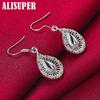 925 Sterling Silver Water Droplets Drop Earring Jewelry