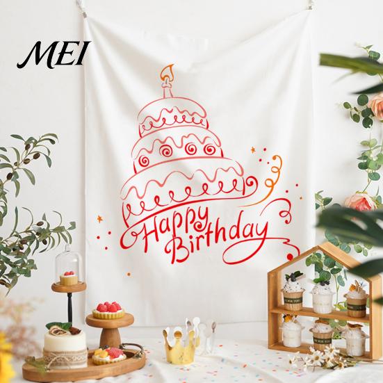 Integrated Hanging Cloth Baby Birthday Backdrop, Greenery Forest Banner for Boy Girl, Banquet Decoration 100 Day Celebration Party Decorations, Photo