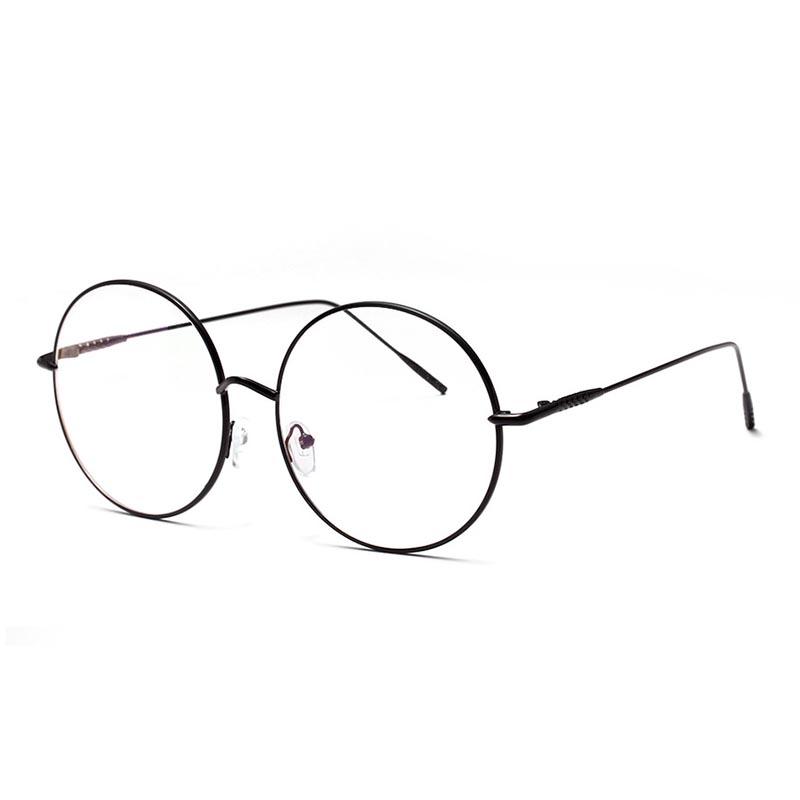 RBRARE Oversized Round Glasses Silver Metal Frame Vintage Sexy Circle Glasses Brand Designer Huge Big Nerd Eyeglasses Women