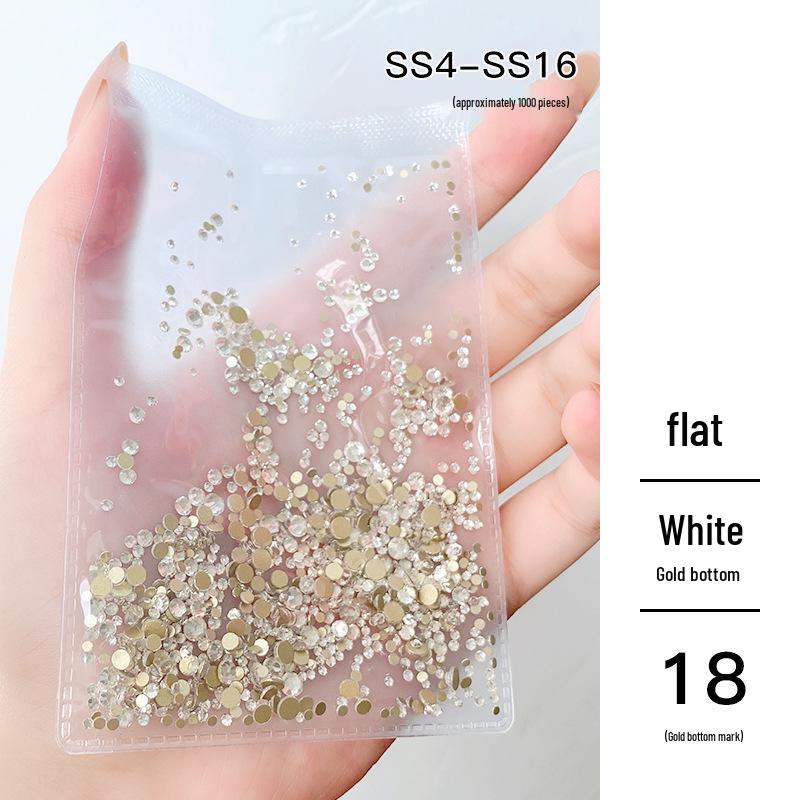 

Набор для ногтей: Супер блестящие стразы из стекла с плоским дном с 6 отделениями, смешанные AB и цветные, на серебристой основе.