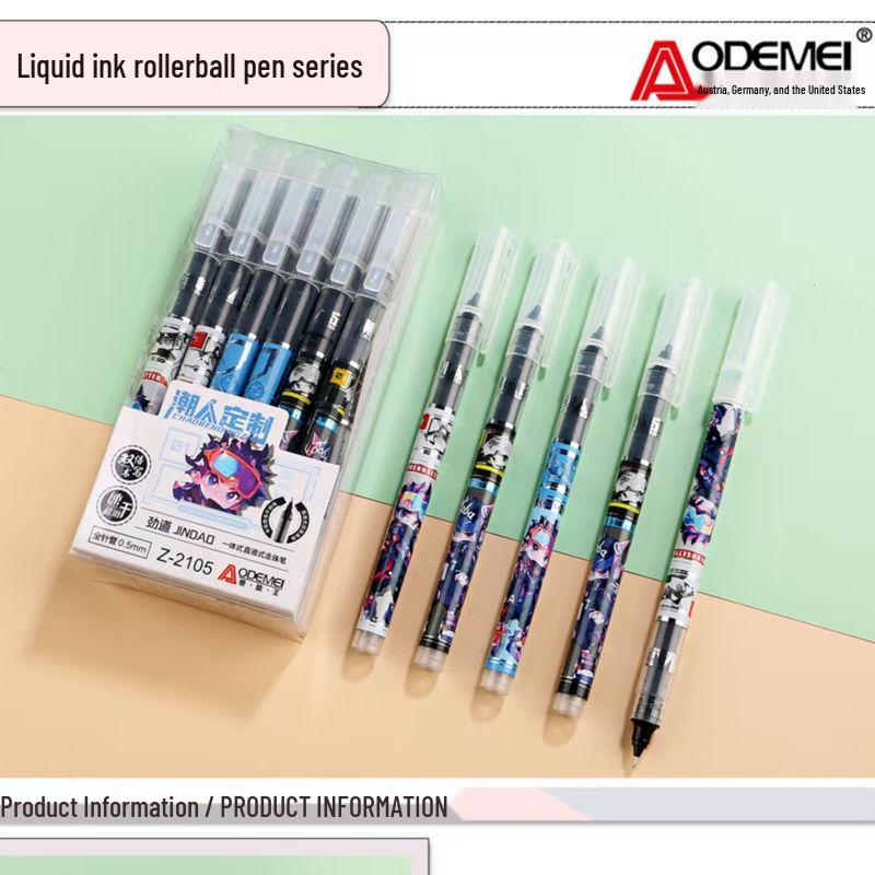 

Integrated 0.5mm Needle Tip Liquid Ink Rollerball Pen for Students - Large Capacity, Perfect for Exams and Writing. 1 Box (12 Pens)