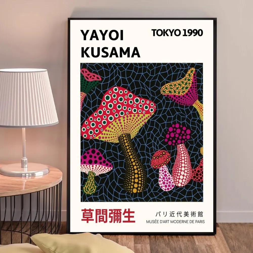 Yayoi Kusama Art Flower Poster Canvas Painting Abstract Prints and Posters HD Wall Art for Home Study Living Room Decor Unframed