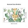 1PC Cartoon Lion Elephant Zebra Giraffe Smiling Face Wall Sticker for Room Bedroom Home Decoration Wall Decal
