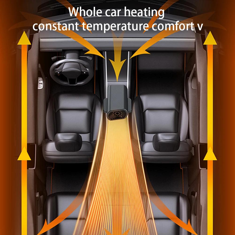 12V 200W Car Heater Demister Strong Suction Type Heating Fan Electric Cooling Windshield Defroster Defogging Demister For Winter