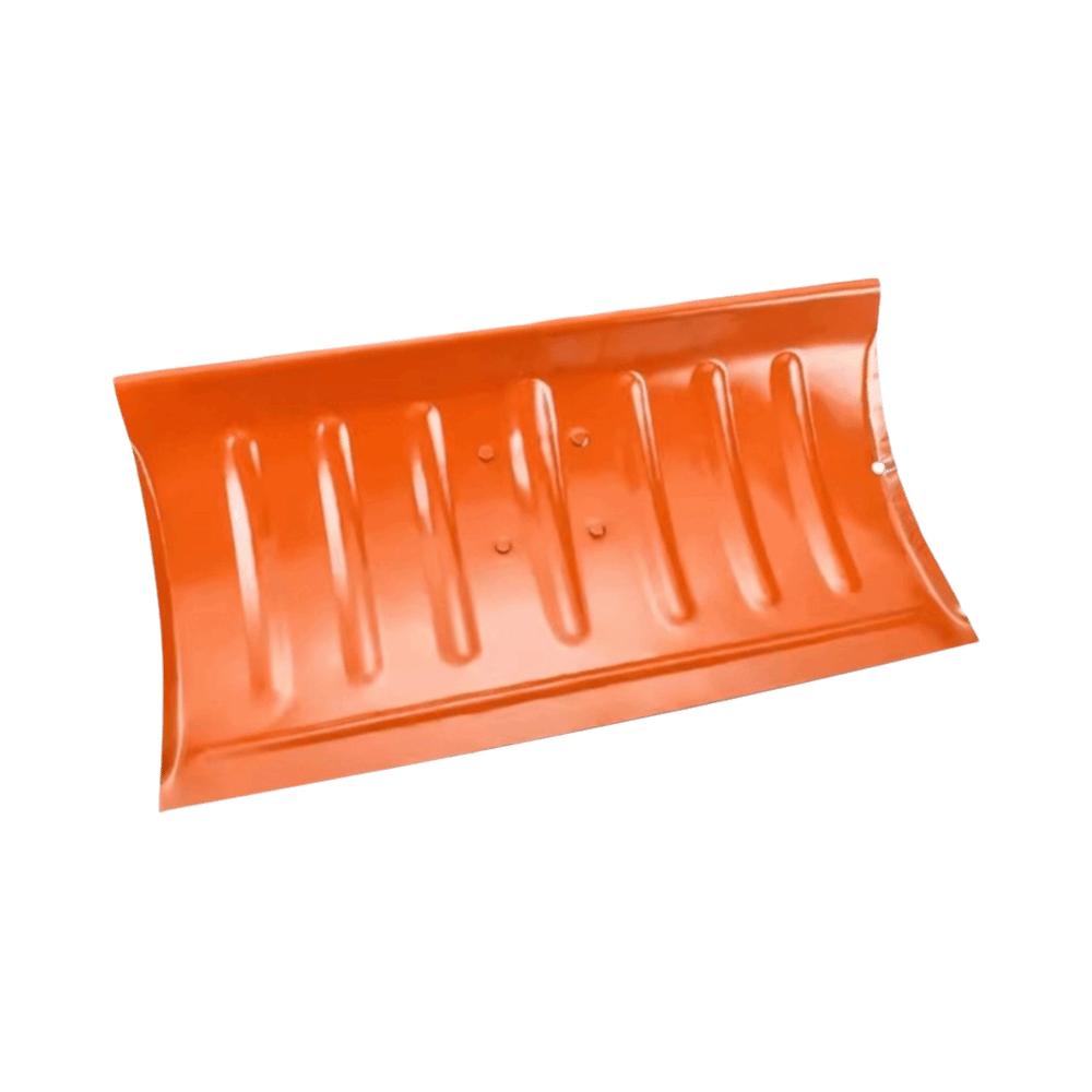 Утолщенная цельностальная снегоуборочная лопата Эргономичный сверхпрочный инструмент для уборки снега Энергосберегающая долговечная лопата для уборки снега Палуба оранжевый