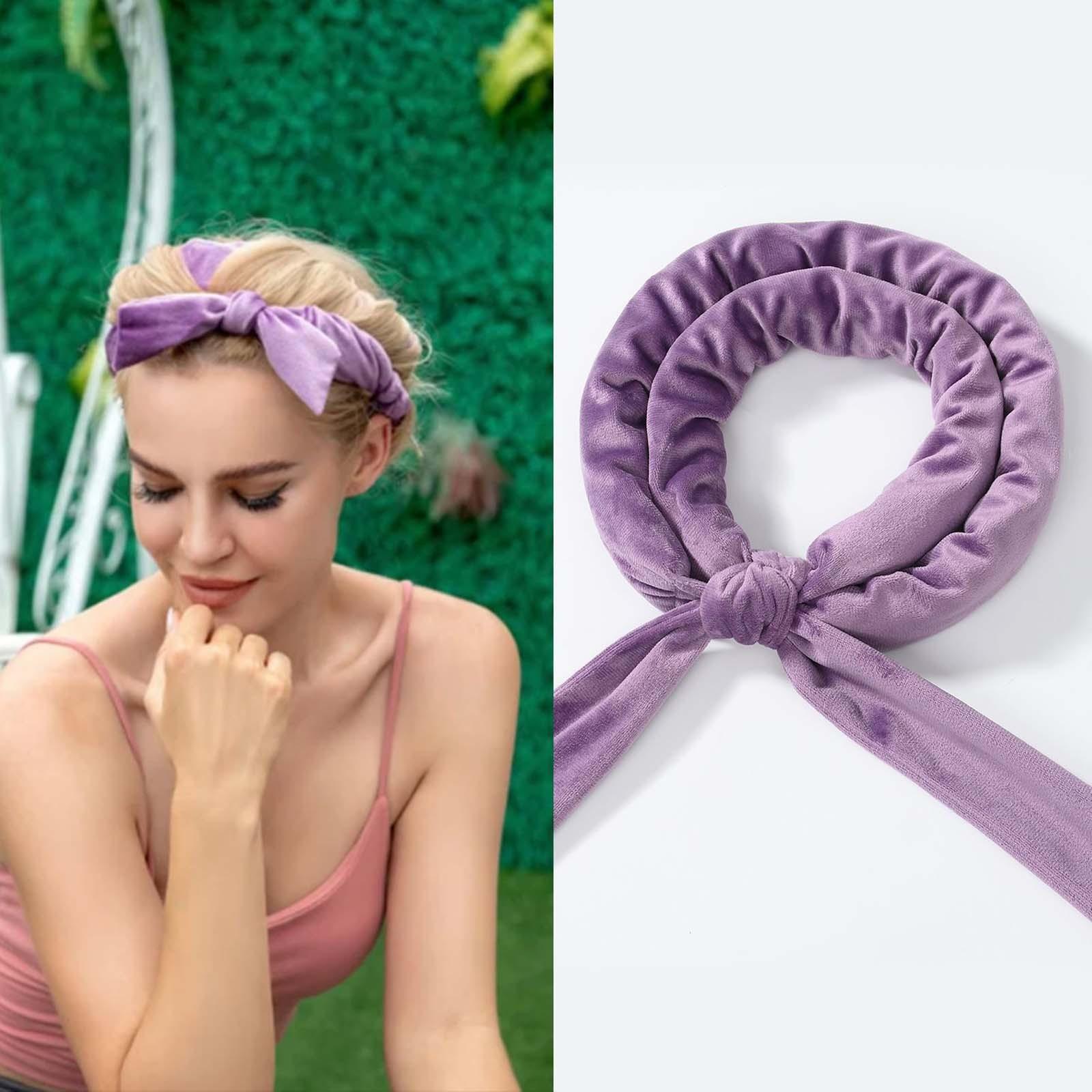 

Безнагревательные щипцы для завивки волос, повязка на голову, без нагрева, бигуди, ленивые бигуди, мягкие локоны для сна, волнообразователи, инструменты для укладки волос своими руками One Size фиолетовый