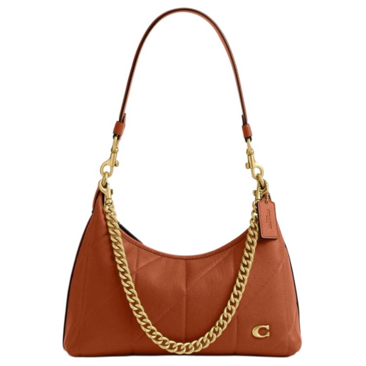 

Coach Juliet 25 Quilted Detail Removable Chain Shoulder Strap Leather Shoulder Bag Medium Women Shoulder Bag Amber-Brown CDZ65-B4YU1 Basic Set (Bag+Dust Bag)