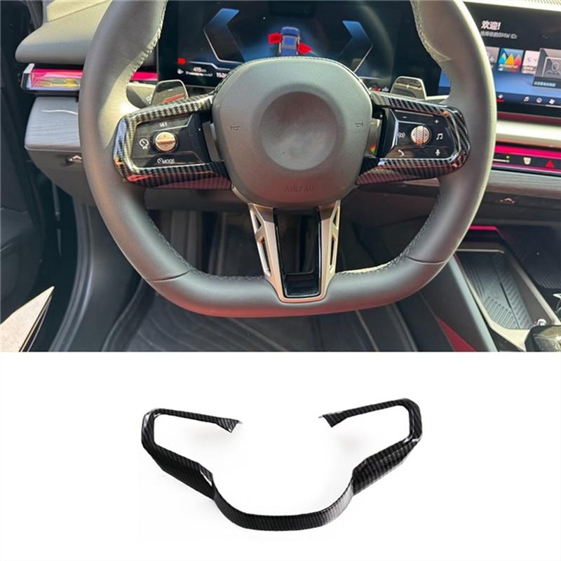For BMW X3 G45 2025 Carbon Fiber Car Steering Wheel Cover Trim Decoration Interior Accessories