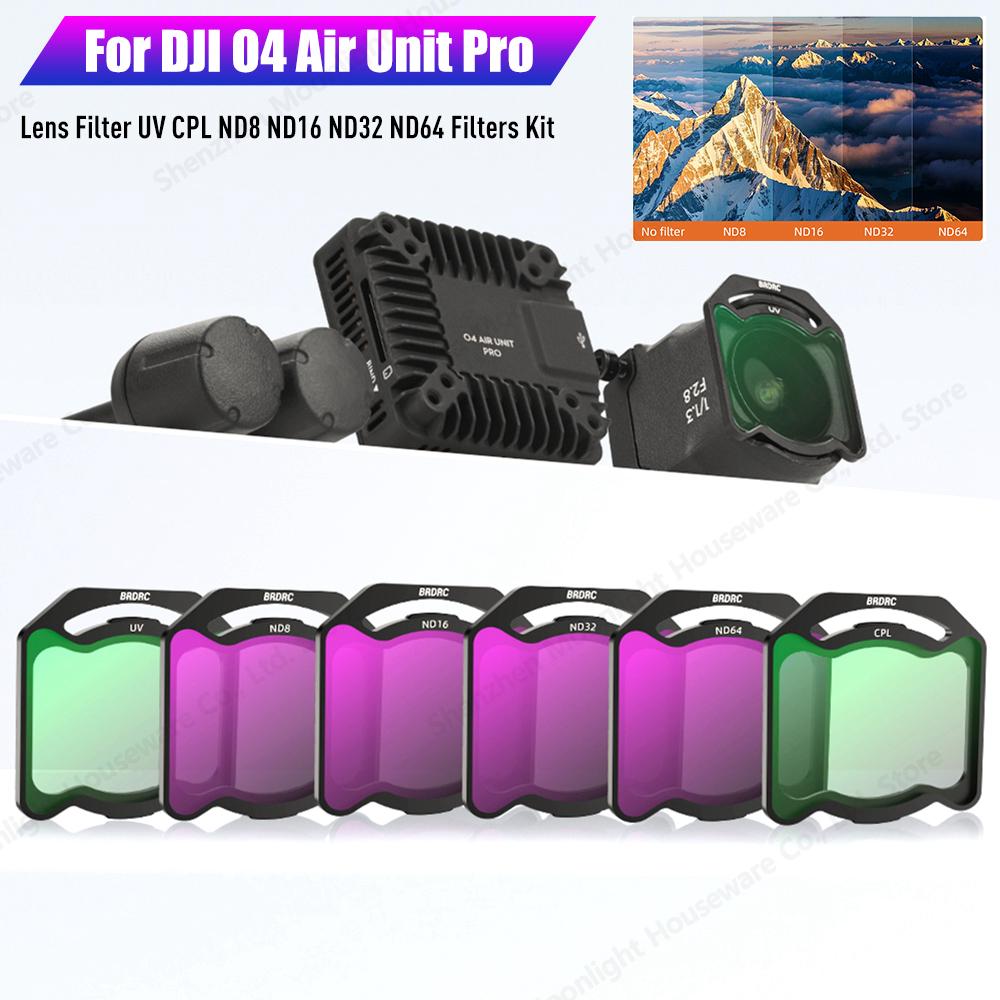 Aluminum Lens Protective Filter For DJI O4 Air Unit Pro/Avata2 UV/CPL/ND8/ND16/ND32/ND64 Lens Filter For DJI Avata 2 Accessories