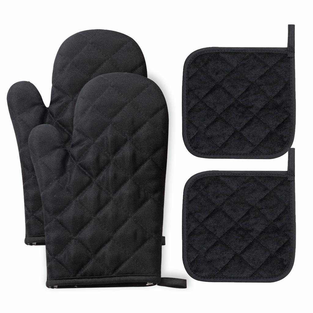 Household Oven Gloves Thickened Insulated Microwave Oven Gloves Kitchen Baking Utensils High Temperature Resistant Set