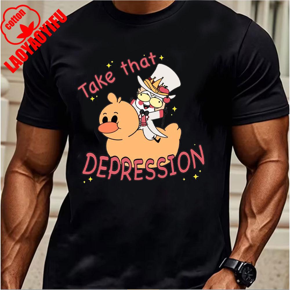 Hazbin Hotel Lucifer 2025 T-Shirt Comfortable Personality High Quality Cotton Tops Two-dimensional Nostalgia Retro Unique