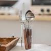 Abay Acier Inoxydable 304 Manche en Bois de Noyer Fourchette de Table