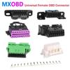 OBD Plug + Terminal + Insert OBD OBD2 Female Connector J1962f Plug OBD 2 16 PIN with Terminal Suitable for Most Car