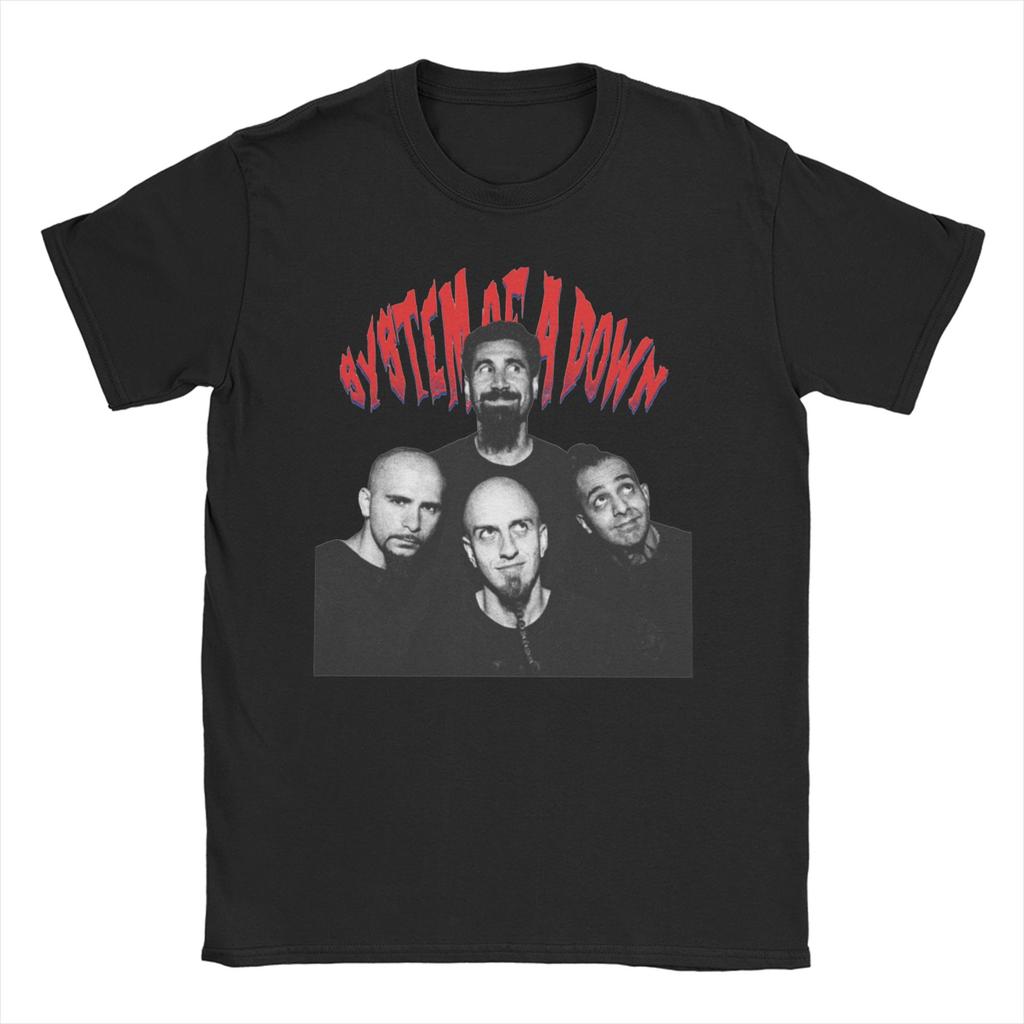 Men Womens TShirts System of A Down Humorous Pure Cotton Tees Short Sleeve Heavy Metal Music T Shirt Round Neck Tops