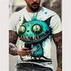 Summer Men Vintage Street Short Sleeve 3D Funny Graphic Print T Shirt Soft Cotton Stylish Daily Casual Top