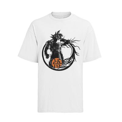 T-shirt da uomo cotone biologico Dragon Ball Son Goku Saiyan Anime GYM Power