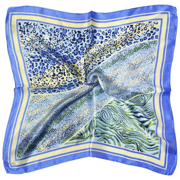 Tony&Candice 100% Silk Scarf Square Women 53*53CM  Scarves Ladies Ring&Wrap Oil Pattern Luxury Style  Soft Satin Neckerchief