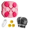 1 Set Music Boxing Machine Wall Mounted Bluetooth-compatible Adjustable Smart LED Boxing Training Target Punching Pad Home Gym Workout Equipment