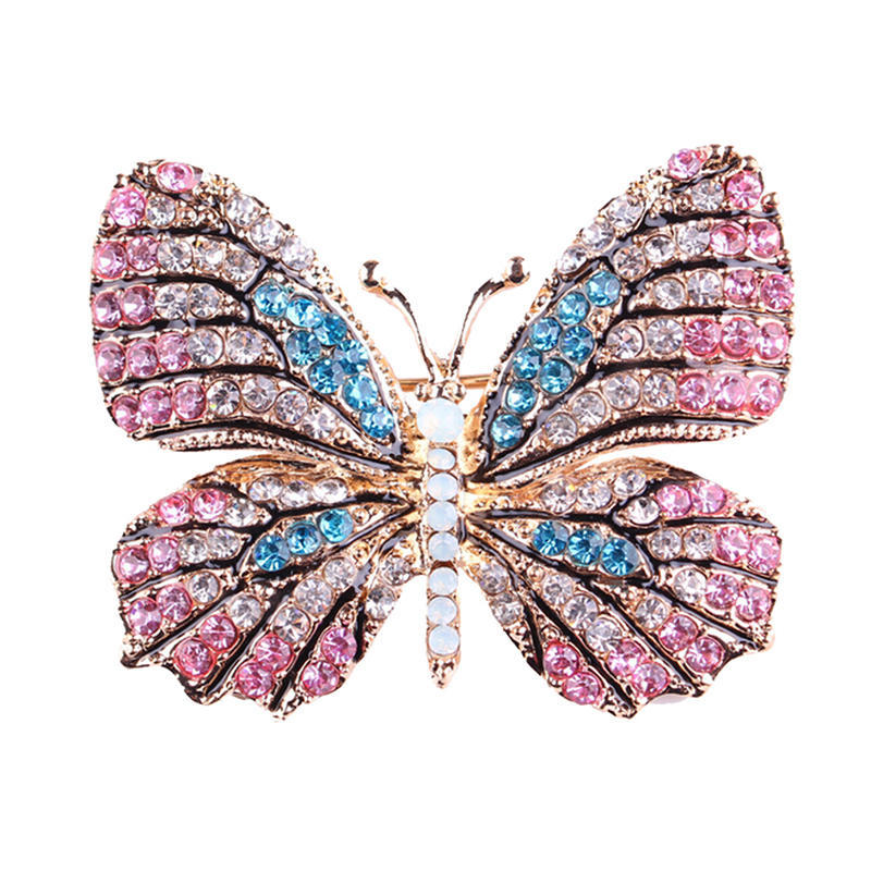 Butterfly Brooch Pin Gold Women Dress Wedding Bridal Brooch Pin