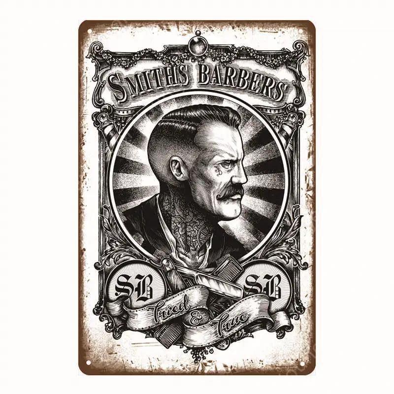 Vintage Barber Shop Metal Signs Shaving Hair Cut Poster Cafe Bar Pub Retro Plaque Haircut and Shave Beard Iron Plates YL002