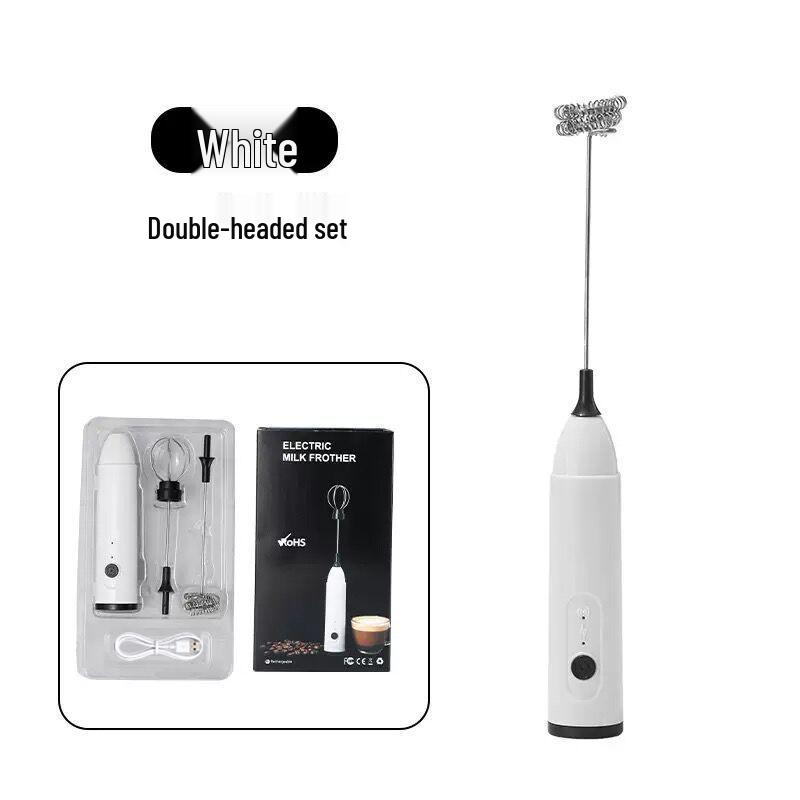Wireless Electric Milk Frother - USB Rechargeable Handheld Coffee Blender Stick