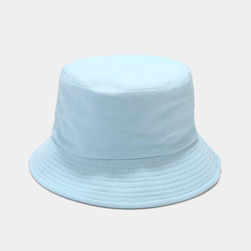 European and American New Solid Color Light Board Double-sided Bucket Hat Outdoor Sunscreen Simple Sun Hat Foldable Basin Hat