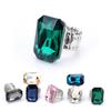 Personnalité Élégant 7 Couleurs Grande Bague Pour Femmes Grande Pierre en Résine Mode Bagues de Doigt Élastiques Extensibles Bijoux de Noël