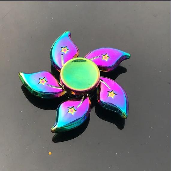Metal Rainbow Fidget Spinner Colorful EDC Hand Spinner Anti-Anxiety Toy for Children Adult Relieves Stress Finger Spinner Gifts