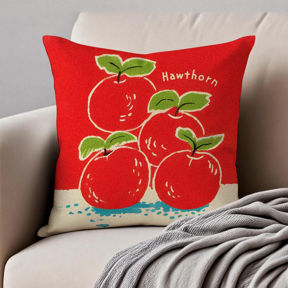 Cute Art Cartoon Handdrawn Cat Cushion Cover Pillowcase Antidustmite Invisible Zipper Short Plush Sofa Cushion