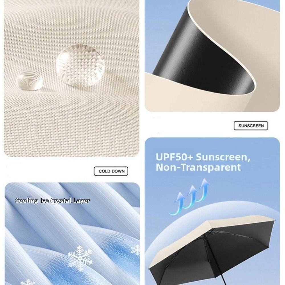 Anti UV Portable Rain Umbrella Lightweight Sun Shade Pocket Parasol Five-Folding Parasol Student