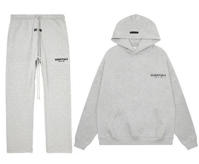 FOG Essentials 2025SS Double-Line Hooded Sweatshirt In Black