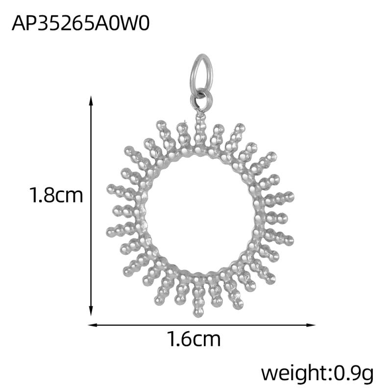 Colorful 18K Gold Plated Oil Drop Stainless Steel Charms Enamel Sun Flower Moon Pendants For Necklace Jewelry Making