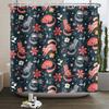 Rlsgjlkjk Forest Animals Shower Curtain Jungle Trees Plant Wildlife Bird Bear Fox Deer Modern Minimalist Bathroom Shower Curtain