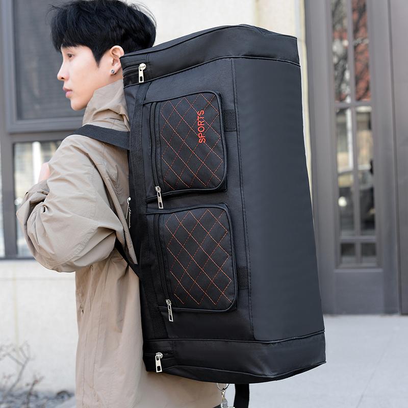 Men Nylon Travel Duffel Bag Large Capacity Handbag Portable Outdoor Carry Luggage Convenient Practical Male's Weekend Gym Bag