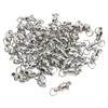 50pcs Ball Bearing Swivels Connector High Strength Stainless Steel  Welded Rings Barrel Swivels