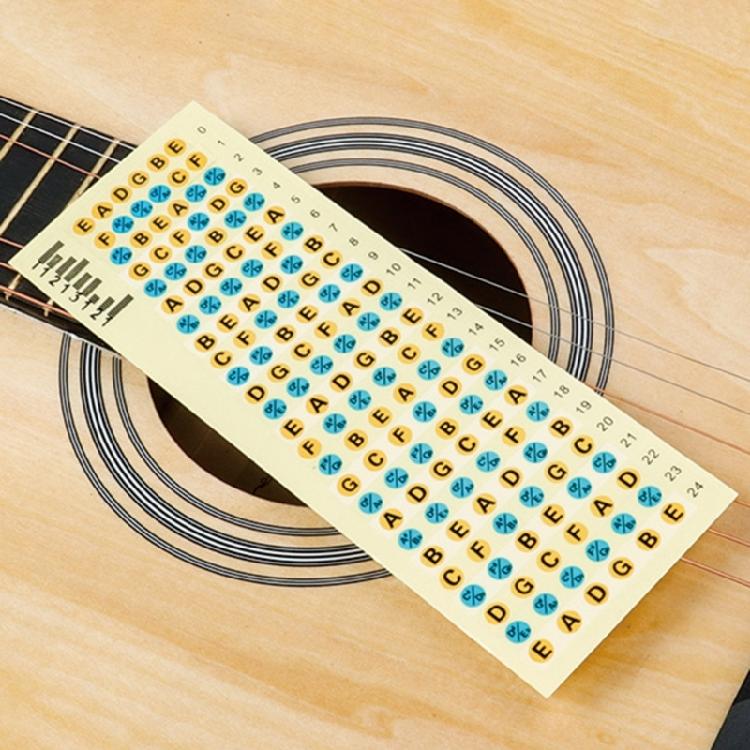 5pcs Guitar Fretboard Note Decals Sticker Beginner Ukulele Guitar Scales Sticker