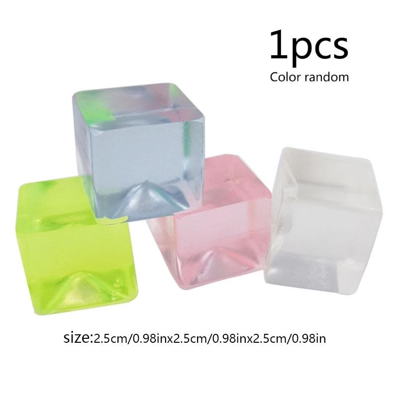 Crystal Unbreakable Ice Cube Figurine Maltose Novelty Gag Table Sensory Toy