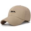 Korean-Style Retro Four-Season Washed Cotton Baseball Cap With Letter Embroidery, Unisex Hard-Top Simple Casual Dad Hat