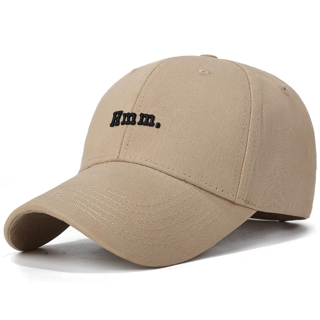 Korean-Style Retro Four-Season Washed Cotton Baseball Cap With Letter Embroidery, Unisex Hard-Top Simple Casual Dad Hat