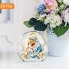 1pc Virgin Mary and Young Jesus Acrylic Decorative Sign - Serene Religious Art with Garland, Perfect for Home, Office Desk, Holiday Gift, Housewarming
