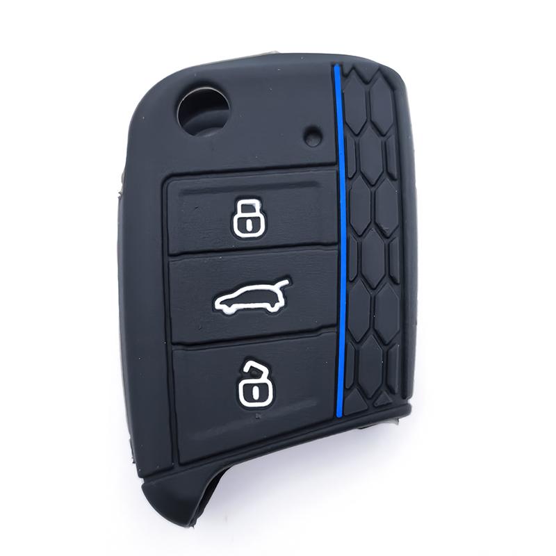 

Силиконовый чехол для автомобильного ключа для Vw Golf 7 Gti Polo T-Cross T-Roc Touran Tiguan Skoda Octavia Rapid Kodiaq Fabia Seat Ibiza Leon