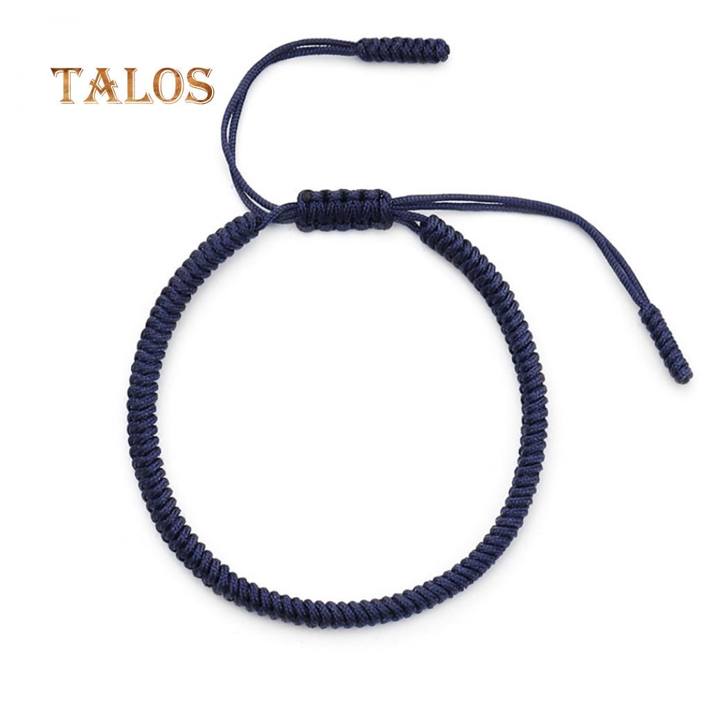 

Модні ювелірні вироби унісекс, подарунок, удачі, ручної роботи, мотузковий плетений браслет, браслети-браслети темно-синього кольору
