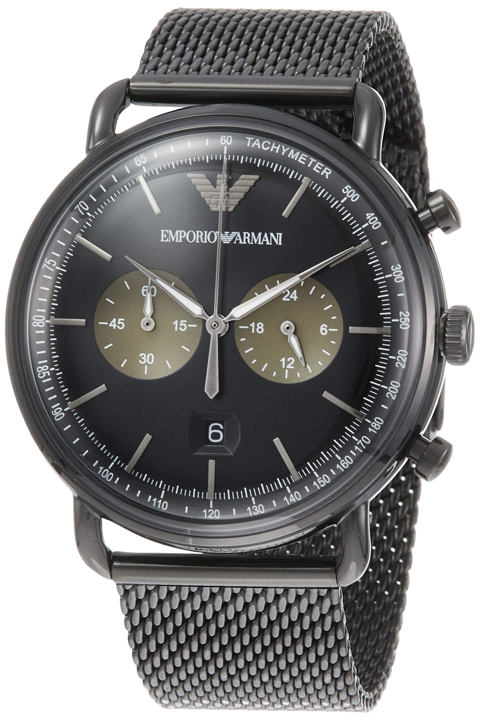 

Emporio Armani AVIATOR AR11142 Официально черные мужские часы, Импортные,