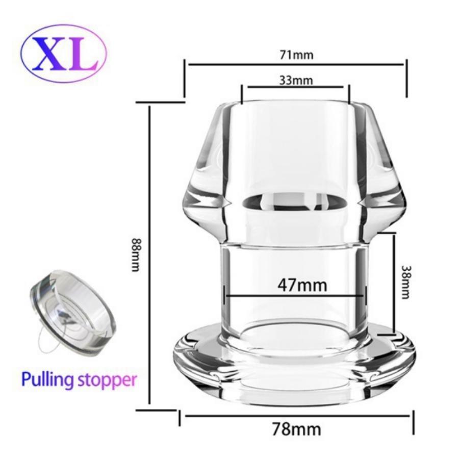 Huge Plug Transparent/Hollow Plug Men/Women Plug Tube Cleaning Toys Couple Gifts