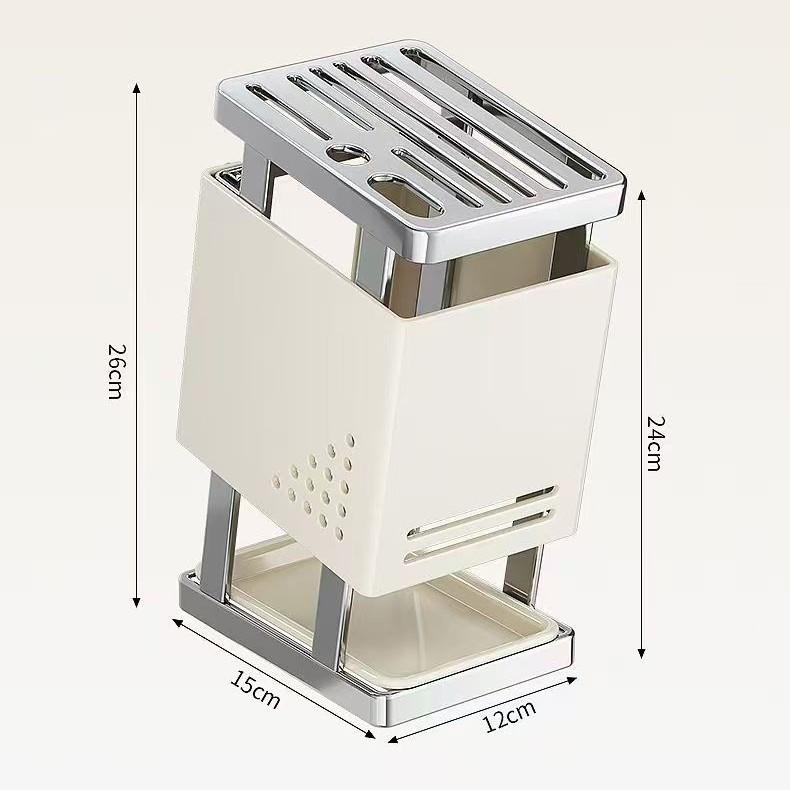 Multi-Functional Kitchen Countertop Knife and Utensil Storage Rack