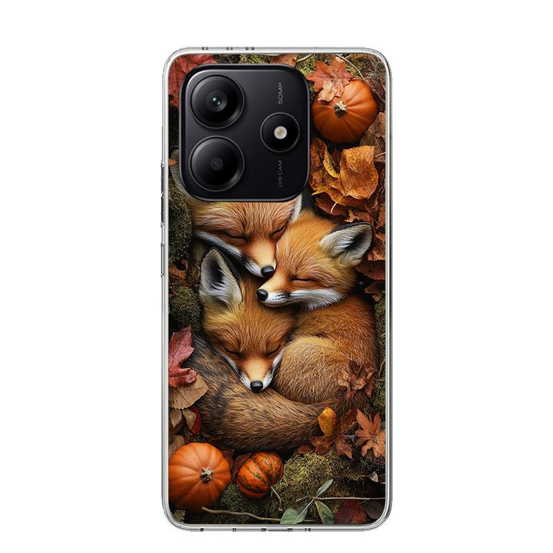Tier Fuchs Handyhülle Für Xiaomi Redmi Note 15 14 13 12S 12 Pro Plus 11S 11E 11 11T 10S 10 Kunst Weiches Muster Cover Redmi Note 14