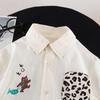 Boys' 2026 Summer Leopard Print Shirt & Pants Set – Stylish Short-Sleeve Two-Piece Outfit
