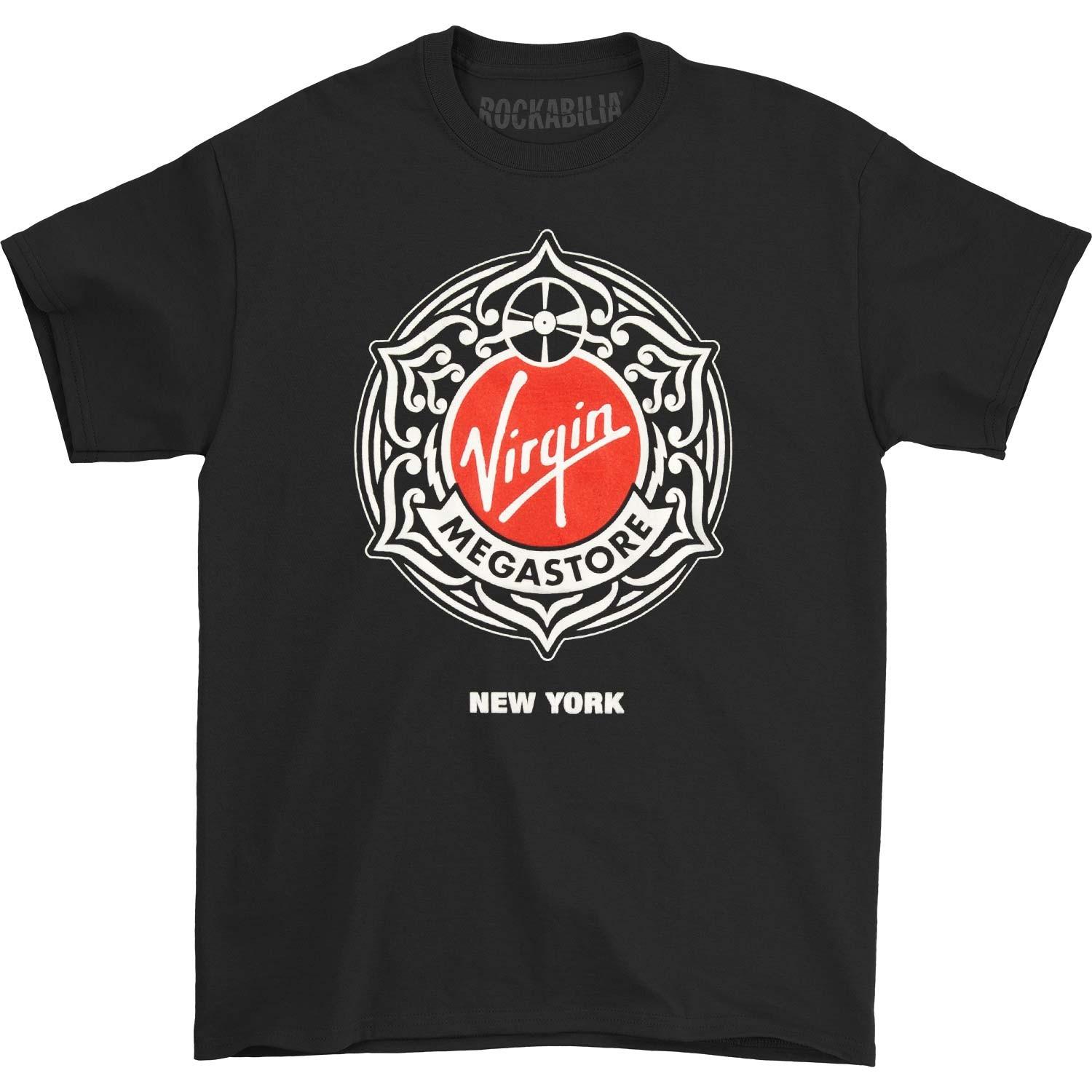 Men s Virgin Records T-shirt Small Black 3XL