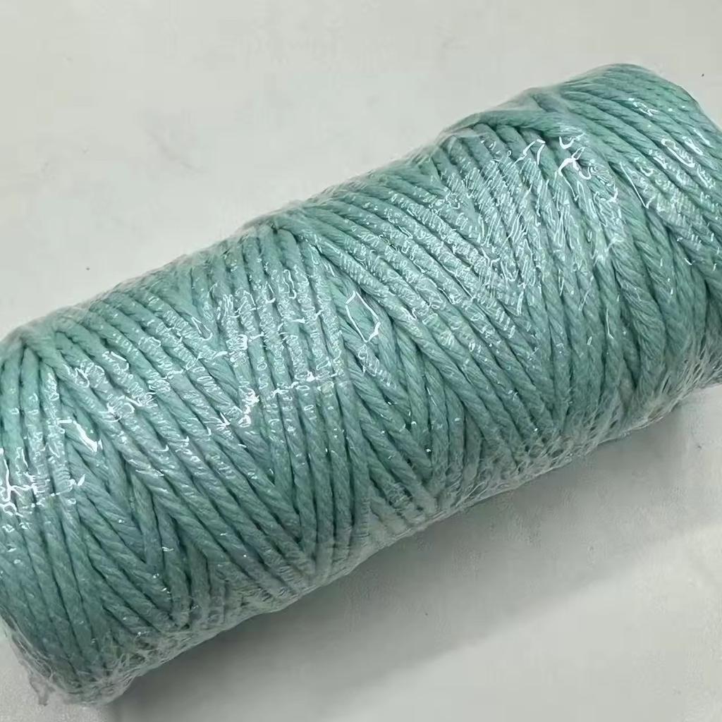 4mm Waterproof Hot Sale Colorful DIY Craft Twine Satin Cord Twisted Cord Natural Macrame Cotton Rope for Bags & Shoes